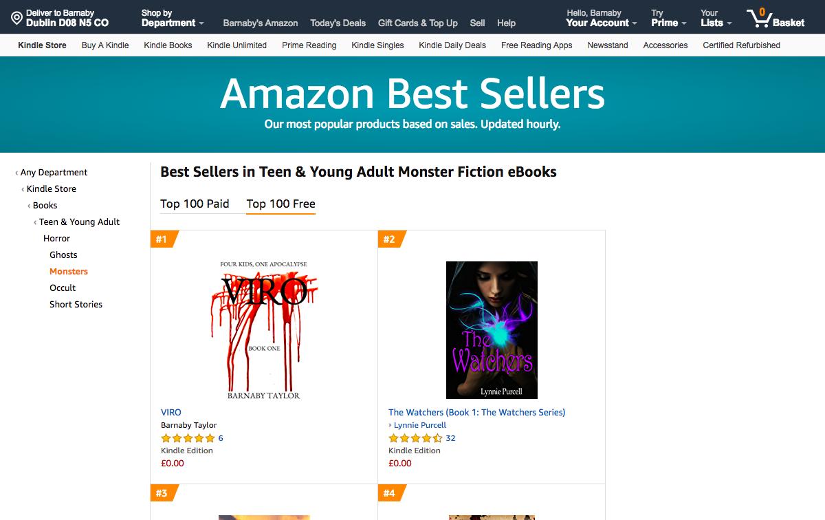 Amazon co.uk Best Sellers_ The most popular items in Teen &amp; Young Adult Monster Fiction eBooks (2)